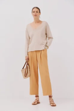 Cortefiel Jersey escote pico Beige New