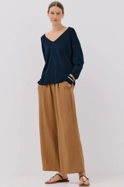 Cortefiel Jersey escote pico Azul marino Online