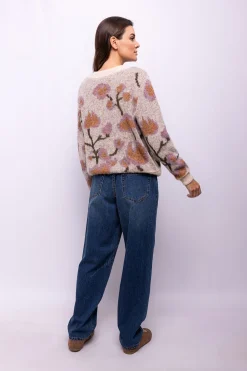 Object Jersey estampado flores Estampado beige Outlet