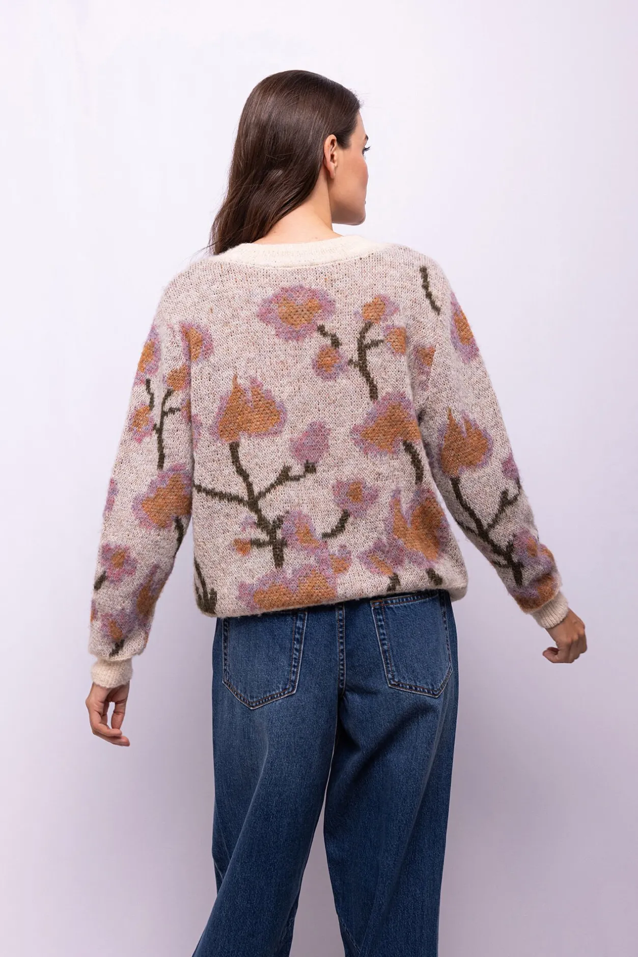 Object Jersey estampado flores Estampado beige Outlet