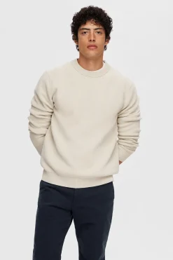 Selected Jersey estructura 100% algodón orgánico. Beige Clearance