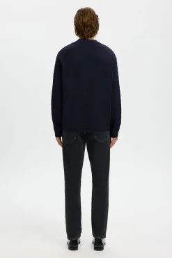 Selected Jersey estructura 100% algodón orgánico. Azul marino Outlet