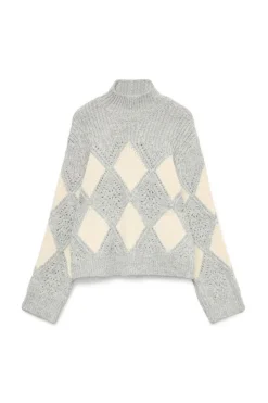 Vero Moda Jersey estructura rombos Gris Sale