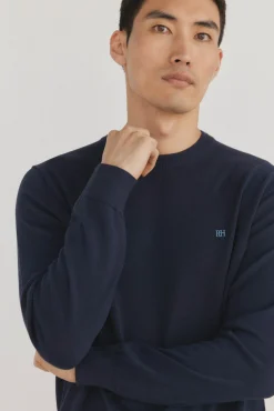 Pedro del Hierro Jersey fino algodón premium cuello redondo Azul