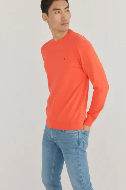 Pedro del Hierro Jersey fino algodón premium cuello redondo Rojo New