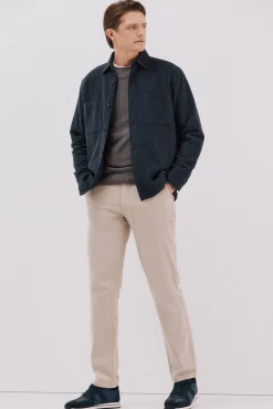 Cortefiel Jersey fino algodón trenzado cuello caja Gris Best