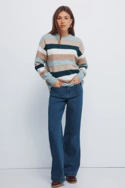 Springfield Jersey franjas relieve multi color verde Clearance