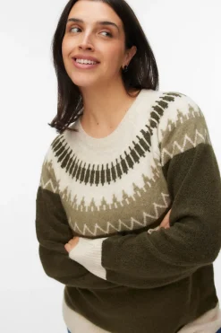 Vero Moda Curve Jersey greca talla grande Verde Online