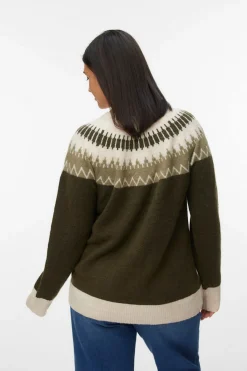 Vero Moda Curve Jersey greca talla grande Verde Online