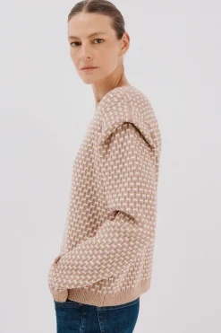 Cortefiel Jersey hombro marcado Beige Hot