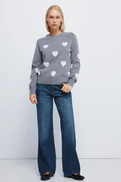 Springfield Jersey intarsia corazones gris New