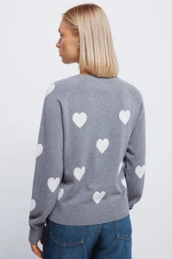 Springfield Jersey intarsia corazones gris New