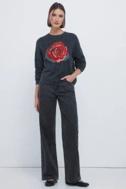 Springfield Jersey intarsia rosa negro Clearance