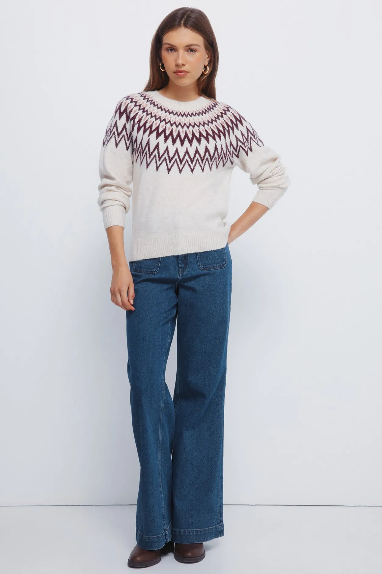 Springfield Jersey jacquard cenefas nude Clearance