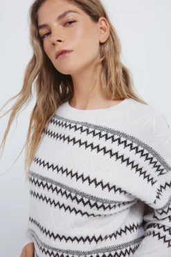 Springfield Jersey jacquard cenefas marrón marr&oacute;n Online