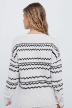 Springfield Jersey jacquard cenefas marrón marr&oacute;n Online