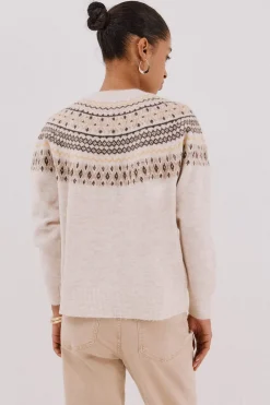 Cortefiel Jersey jacquard posicional Marfil Sale