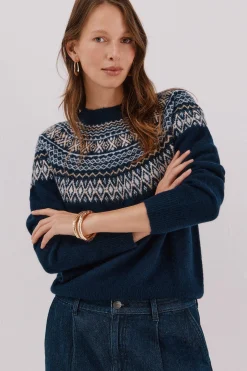 Cortefiel Jersey jacquard posicional Azul marino