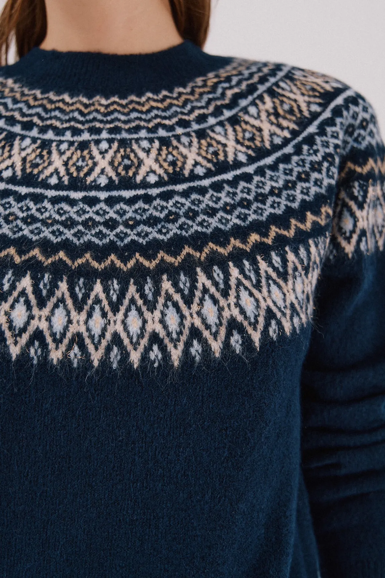 Cortefiel Jersey jacquard posicional Azul marino