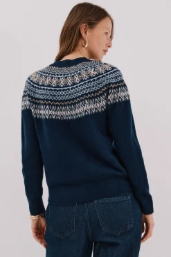 Cortefiel Jersey jacquard posicional Azul marino