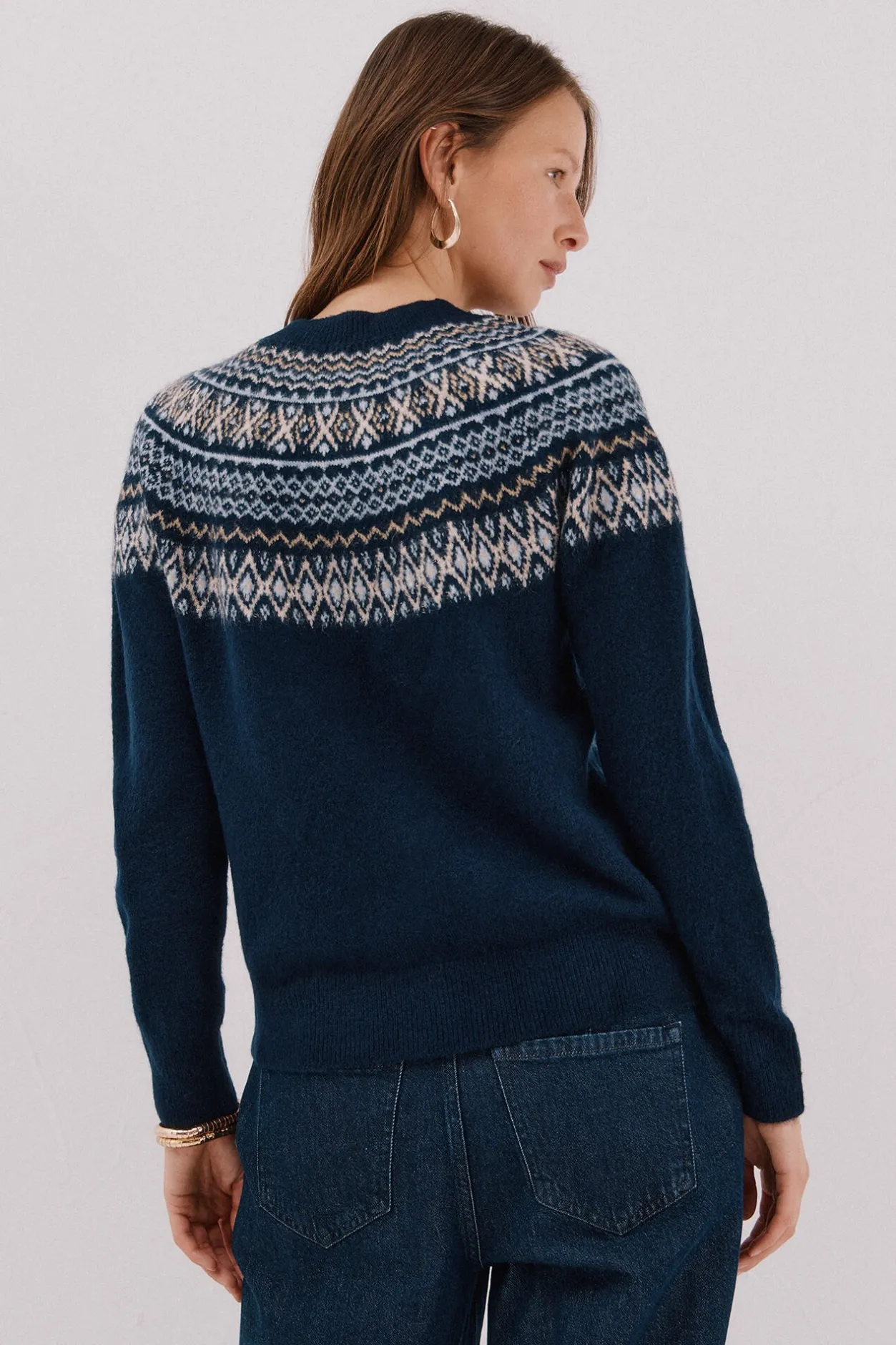 Cortefiel Jersey jacquard posicional Azul marino