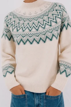 Cortefiel Jersey jacquard posicional. Marfil Outlet