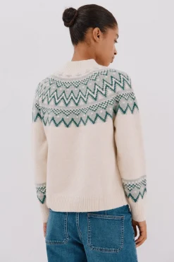 Cortefiel Jersey jacquard posicional. Marfil Outlet