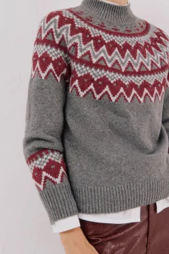 Cortefiel Jersey jacquard posicional. Gris Outlet