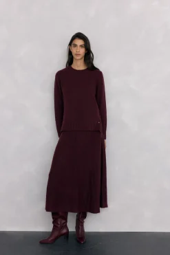 Pedro del Hierro Jersey jaspeado aberturas laterales Burdeos Online