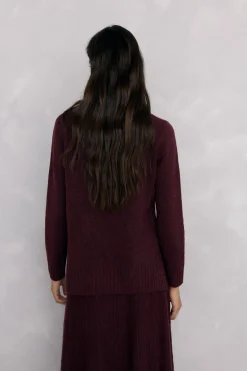 Pedro del Hierro Jersey jaspeado aberturas laterales Burdeos Online