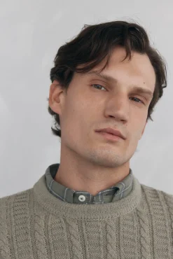 Pedro del Hierro Jersey lana cables cuello redondo Verde Best