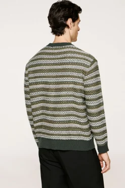 Selected Jersey lana cuello caja Verde oscuro Hot