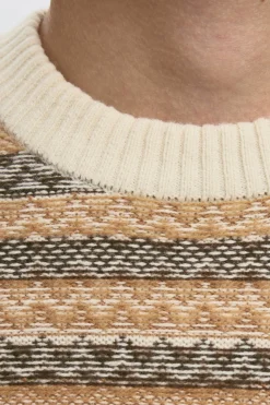 Selected Jersey lana cuello caja Beige Hot