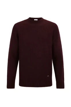Pedro del Hierro Jersey lana estructura cuello redondo Burdeos Hot
