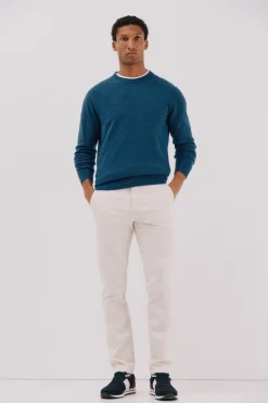 Cortefiel Jersey lana lambswool cuello redondo Azul Sale