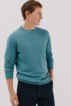 Cortefiel Jersey lana lambswool cuello redondo Azul