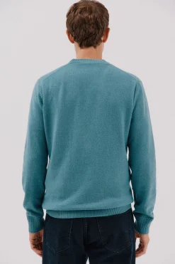 Cortefiel Jersey lana lambswool cuello redondo Azul