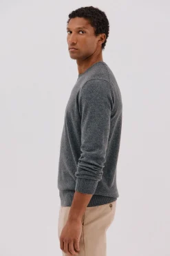 Cortefiel Jersey lana lambswool cuello redondo Gris Hot