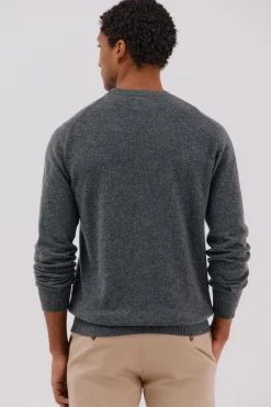 Cortefiel Jersey lana lambswool cuello redondo Gris Hot