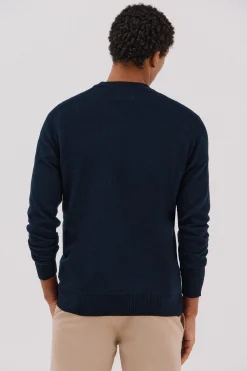 Cortefiel Jersey lana lambswool pico redondo Azul marino Outlet