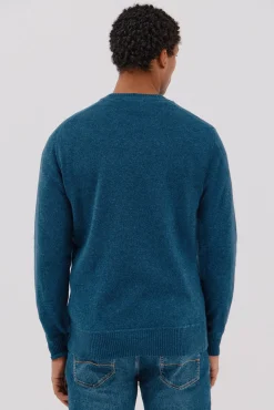 Cortefiel Jersey lana lambswool pico redondo Azul Online