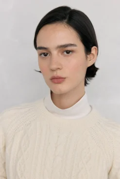 Pedro del Hierro Jersey lana premium ochos y trenzas Beige Best