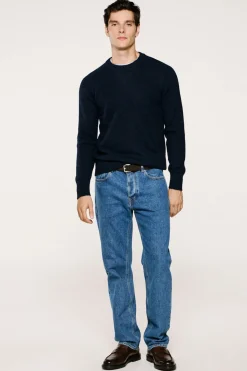 Selected Jersey lana y alpaca Azul marino Online