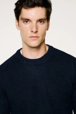 Selected Jersey lana y alpaca Azul marino Online