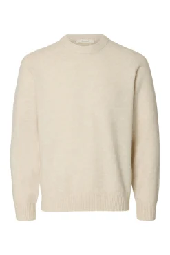 Selected Jersey lana y alpaca Beige Discount
