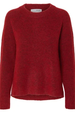 Selected Jersey lana y alpaca Rojo Best