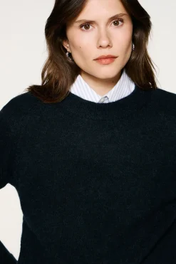 Selected Jersey lana y alpaca Azul marino Best