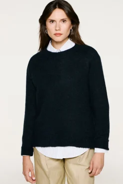 Selected Jersey lana y alpaca Azul marino Best