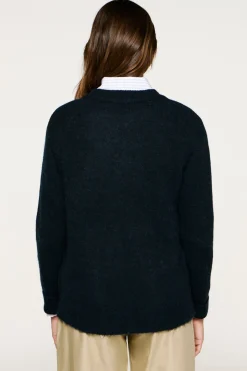 Selected Jersey lana y alpaca Azul marino Best