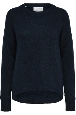 Selected Jersey lana y alpaca Azul marino Best